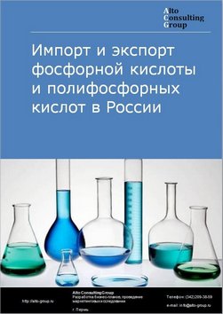 Импорт и экспорт фосфорной кислоты и полифосфорных кислот в России в 2023 г.