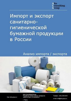 Импорт и экспорт санитарно-гигиенической бумажной продукции в России в 2023 г.