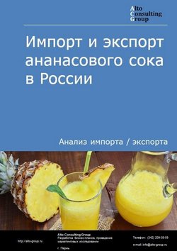 Импорт и экспорт ананасового сока в России в 2021 г.