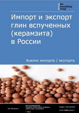 Импорт и экспорт глин вспученных (керамзита) в России в 2022 г.