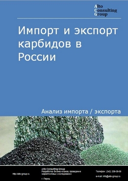 Импорт и экспорт карбидов в России в 2023 г.