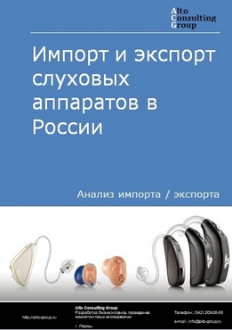 Импорт и экспорт слуховых аппаратов в России в 2022 г.