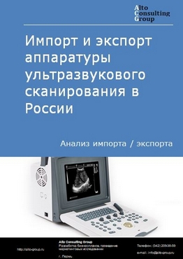 Импорт и экспорт аппаратуры ультразвукового сканирования в России в 2023 г.