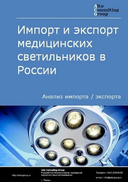 Импорт и экспорт медицинских светильников в России в 2023 г.