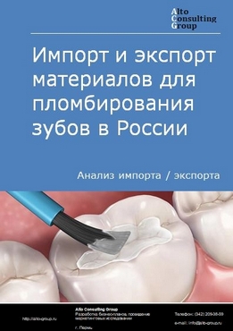 Импорт и экспорт материалов для пломбирования зубов в России в 2023 г.