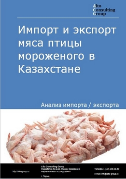 Импорт и экспорт мяса птицы мороженого в Казахстане в 2018-2022 гг.