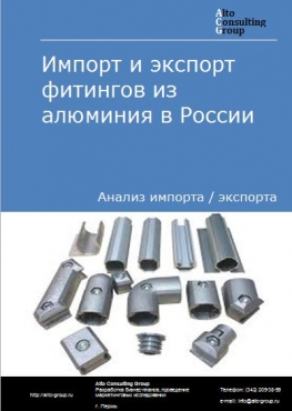Импорт и экспорт фитингов из алюминия в России в 2021 г.