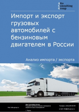 Импорт и экспорт грузовых автомобилей с бензиновым двигателем в России в 2023 г.