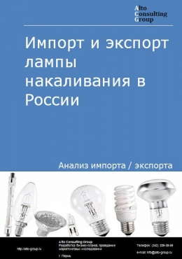 Импорт и экспорт ламп накаливания в России в 2022 г.