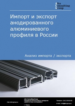 Импорт и экспорт анодированного алюминиевого профиля в России в 2023 г.