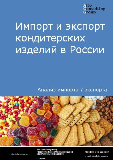 Импорт и экспорт кондитерских изделий в России в 2021 г.