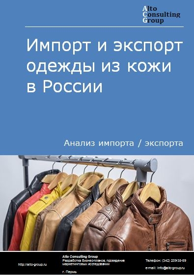 Импорт и экспорт одежды из кожи в России в 2023 г.
