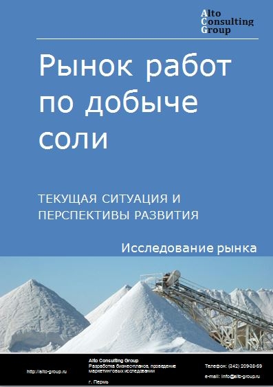 Рынок работ по добыче соли в России. Текущая ситуация и перспективы развития