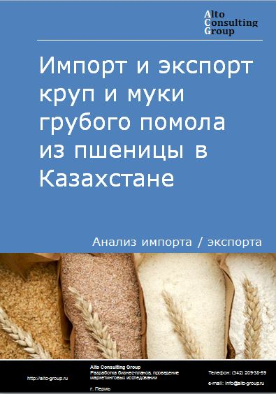 Импорт и экспорт круп и муки грубого помола из пшеницы в Казахстане в 2017-2020 гг.