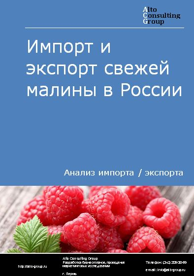 Импорт и экспорт свежей малины в России в 2022 г.