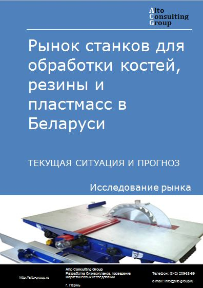 Рынок станков для обработки костей, резины и пластмасс в Беларуси. Текущая ситуация и прогноз 2021-2025 гг.