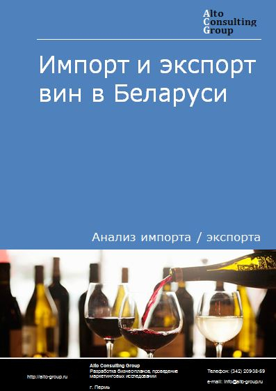 Импорт и экспорт вин в Беларуси в 2018-2022 гг.
