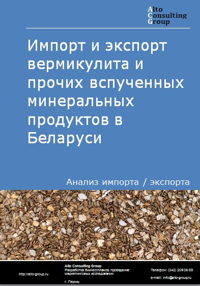 Импорт и экспорт вермикулита и прочих вспученных минеральных продуктов в Беларуси в 2018-2022 гг.
