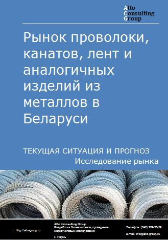 Рынок проволоки, канатов, лент и аналогичных изделий из металлов в Беларуси. Текущая ситуация и прогноз 2022-2026 гг.