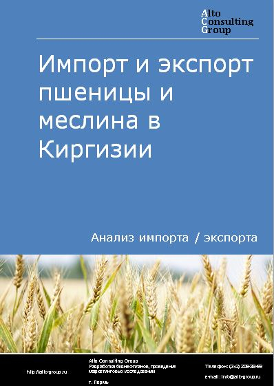 Импорт и экспорт пшеницы и меслина в Киргизии в 2018-2022 гг.