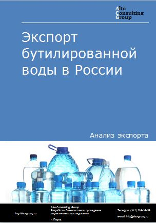 Экспорт бутилированной воды в России в 2023 г.