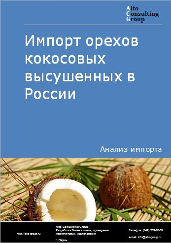 Импорт орехов кокосовых высушенных в России в 2023 г.