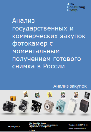 Анализ государственных и коммерческих закупок фотокамер с моментальным получением готового снимка в России в 2023 г.