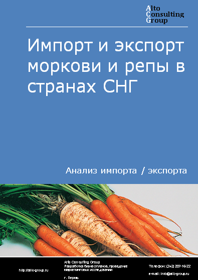Импорт и экспорт моркови и репы в странах СНГ в 2019-2023 гг.