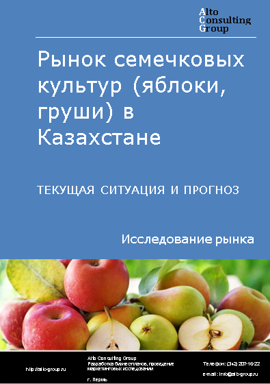 Рынок семечковых культур (яблоки, груши) в Казахстане. Текущая ситуация и прогноз 2024-2028 гг.