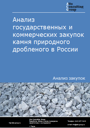 Анализ государственных и коммерческих закупок камня природного дробленого в России в 2023 г.