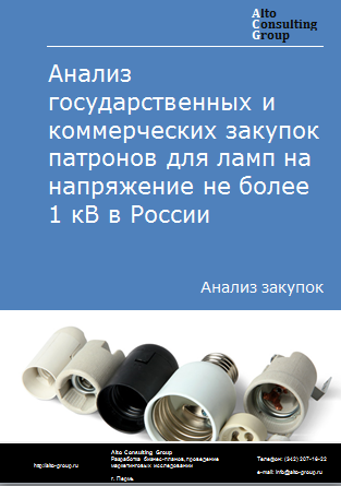Анализ государственных и коммерческих закупок патронов для ламп на напряжение не более 1 кВ в России в 2023 г.