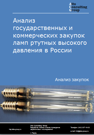 Анализ государственных и коммерческих закупок ламп ртутных высокого давления в России в 2023 г.