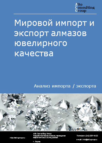Мировой импорт и экспорт алмазов ювелирного качества в 2019-2023 гг.