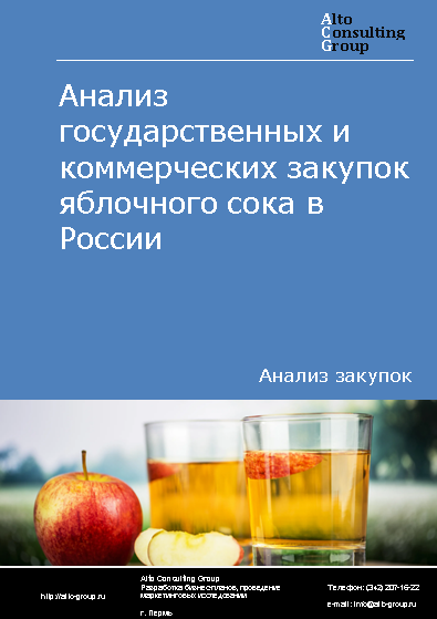 Анализ государственных и коммерческих закупок яблочного сока в России в 2023 г.