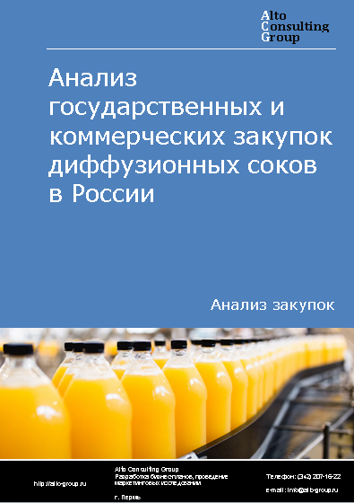 Анализ государственных и коммерческих закупок диффузионных соков в России в 2023 г.