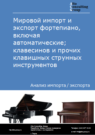 Мировой импорт и экспорт фортепиано, включая автоматические; клавесинов и прочих клавишных струнных инструментов в 2019-2023 гг.