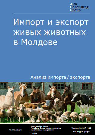 Импорт и экспорт живых животных в Молдове в 2019-2023 гг.